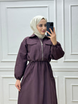 0134-Ceketli Spor Elbise-Mürdüm