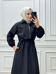 0134-Ceketli Spor Elbise-Siyah