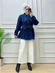 0180-Denim Ceket-Koyu Mavi