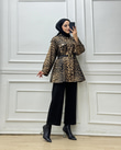 0282-Leopar Ceket-Kahverengi