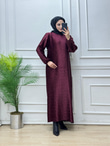 0320-Jakar Elbise-Bordo
