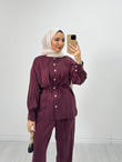0355-Wiole Takım-Bordo