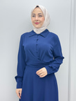 0366-Bağlamalı Etek Takım-Lacivert