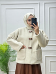 0420-Kaşe Ceket-Krem