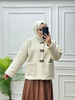 0420-Kaşe Ceket-Krem