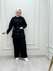 0444-Tencel Denim Takım-Siyah