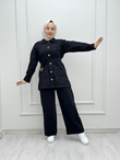 0444-Tencel Denim Takım-Siyah