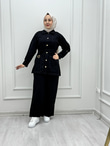 0444-Tencel Denim Takım-Siyah