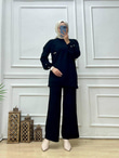 0598-Ayça Triko Takım-Siyah