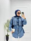 0654-Denim Ceket-Koyu Mavi