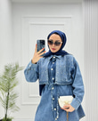 0654-Denim Ceket-Koyu Mavi
