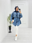 0654-Denim Ceket-Koyu Mavi