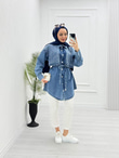 0654-Denim Ceket-Koyu Mavi