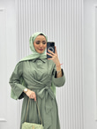 0707-Gömlek Elbise-Mint Yeşili