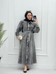 0927-Linda Denim Elbise-Açık Mavi