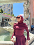 0931-Rima Elbise-Bordo