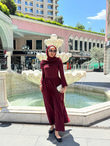 0931-Rima Elbise-Bordo