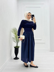 0931-Rima Elbise-Lacivert