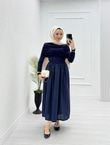 0931-Rima Elbise-Lacivert
