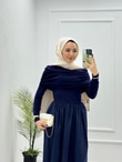 0931-Rima Elbise-Lacivert
