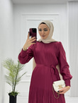 0934-Dilara Elbise-Bordo