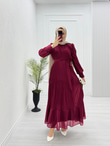 0934-Dilara Elbise-Bordo