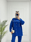 0954-Denim Takım-Saks Mavisi