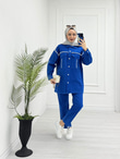 0954-Denim Takım-Saks Mavisi