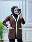 0974-Merserize Hırka-Kahverengi