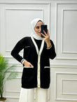 0974-Merserize Hırka-Siyah
