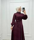 0987-Sare Elbise-Bordo