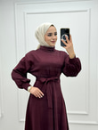 0987-Sare Elbise-Bordo