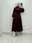 0987-Sare Elbise-Bordo