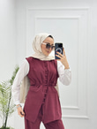 1032-Tencel Takım-Bordo