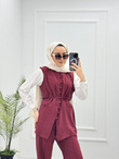 1032-Tencel Takım-Bordo
