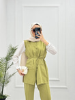 1032-Tencel Takım-Yağ Yeşili