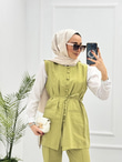 1032-Tencel Takım-Yağ Yeşili
