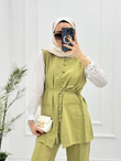 1032-Tencel Takım-Yağ Yeşili