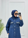 1034-Denim Takım-Koyu Mavi