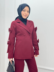1050-Pantolon Takım-Bordo