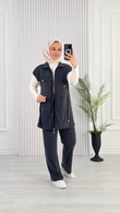 1053-Yelek Takım-Füme