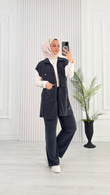 1053-Yelek Takım-Füme