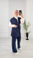 1053-Yelek Takım-Lacivert