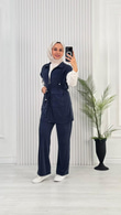 1053-Yelek Takım-Lacivert