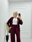 1065-Eşofman Takım-Bordo