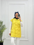 1066-Denim Yelek-Sarı
