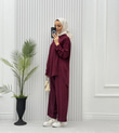 1182-Pantolon Takım-Bordo