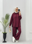 1182-Pantolon Takım-Bordo