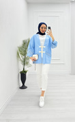 1232-Keten Kimono-Mavi