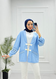 1232-Keten Kimono-Mavi